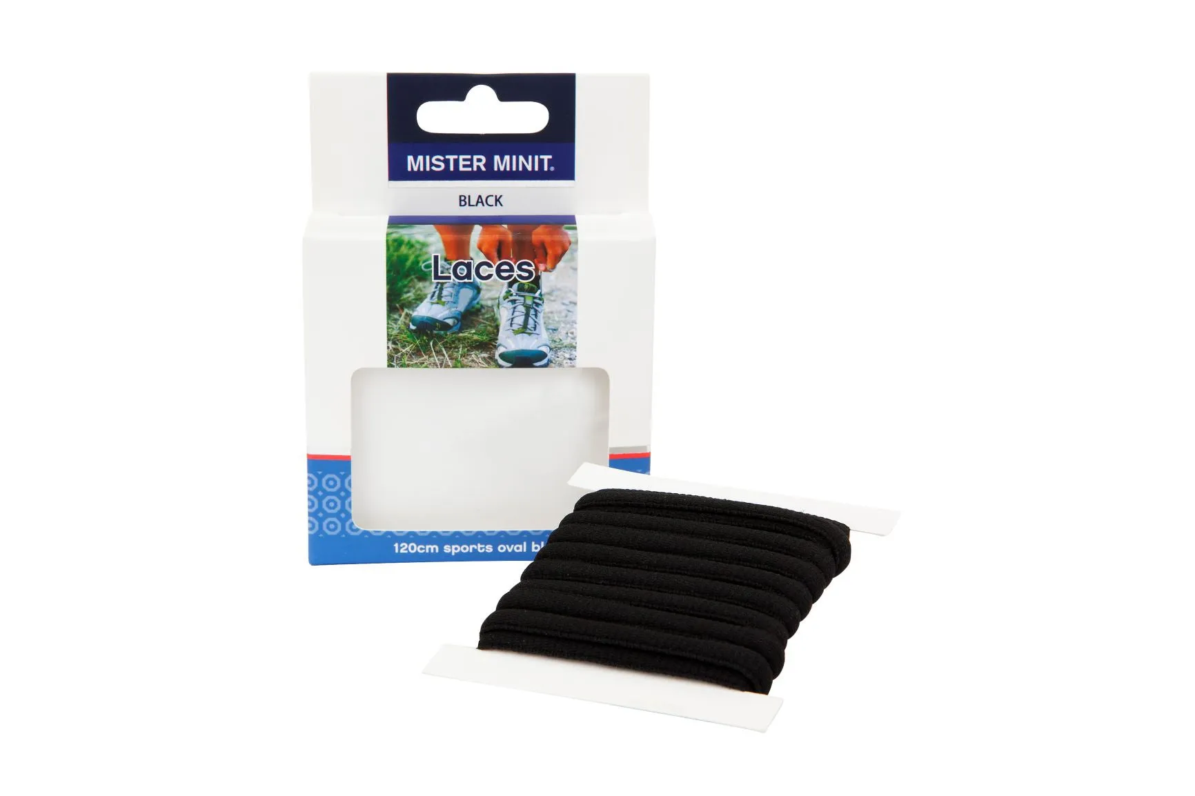 120cm Sports Oval Black Laces