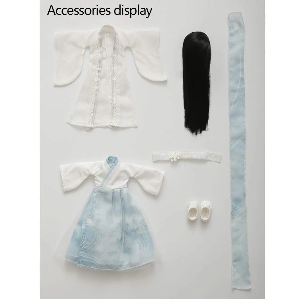 1/6 Bjd Doll 26cm 10.2 Inches Sd Doll Hanfu Doll Ball Joint Doll Action Full Set of Pictures   Makeup   Clothes   Wig   Shoes