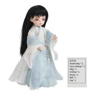 1/6 Bjd Doll 26cm 10.2 Inches Sd Doll Hanfu Doll Ball Joint Doll Action Full Set of Pictures   Makeup   Clothes   Wig   Shoes