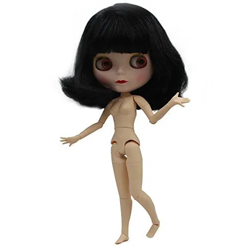 1/6 BJD Doll is Similar to Neo Blythe, 4-Color Changing Eyes Matte Face and Ball Jointed Body Dolls, 12 Inch Customized Dolls Can Changed Makeup and Dress DIY, Nude Doll Sold Exclude Clothes (SNO.11)