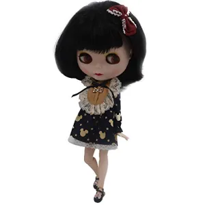 1/6 BJD Doll is Similar to Neo Blythe, 4-Color Changing Eyes Matte Face and Ball Jointed Body Dolls, 12 Inch Customized Dolls Can Changed Makeup and Dress DIY, Nude Doll Sold Exclude Clothes (SNO.11)