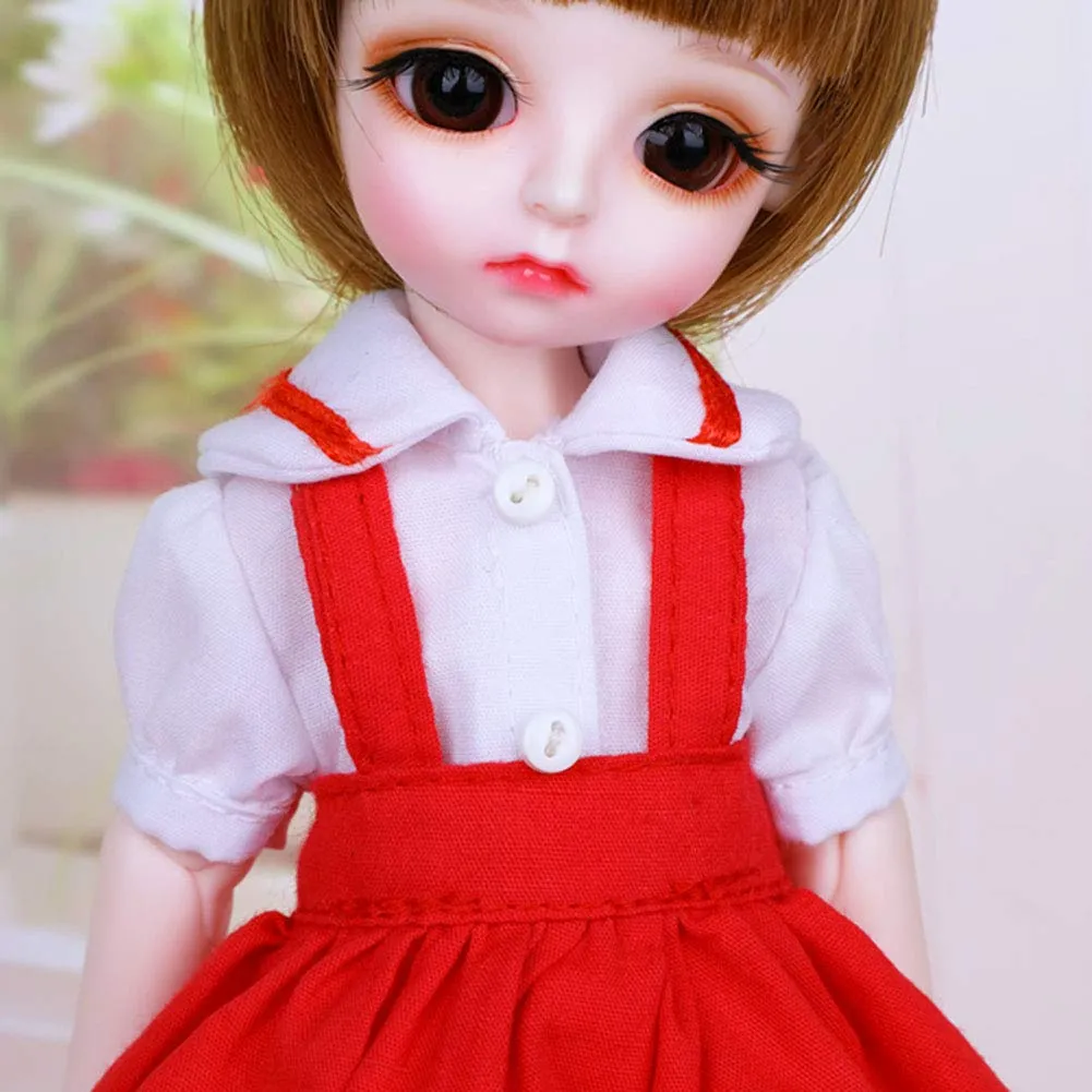 1/6 BJD Doll SD Dolls 10Inch Children Dolls Ball Jointed Doll DIY Toys Full Set with Clothes Shoes Wig Makeup Best Gift for Girls