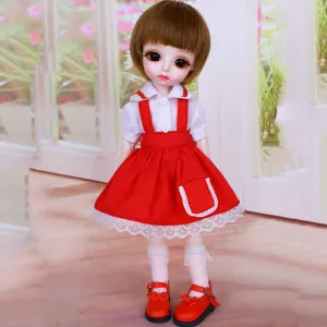 1/6 BJD Doll SD Dolls 10Inch Children Dolls Ball Jointed Doll DIY Toys Full Set with Clothes Shoes Wig Makeup Best Gift for Girls