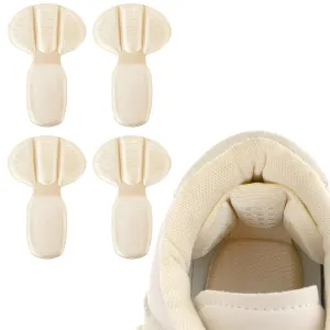 2 Pairs of Back of Heel Cushion Pads Mesh Adhesive Heel Grips Inserts Heel Protectors Beige