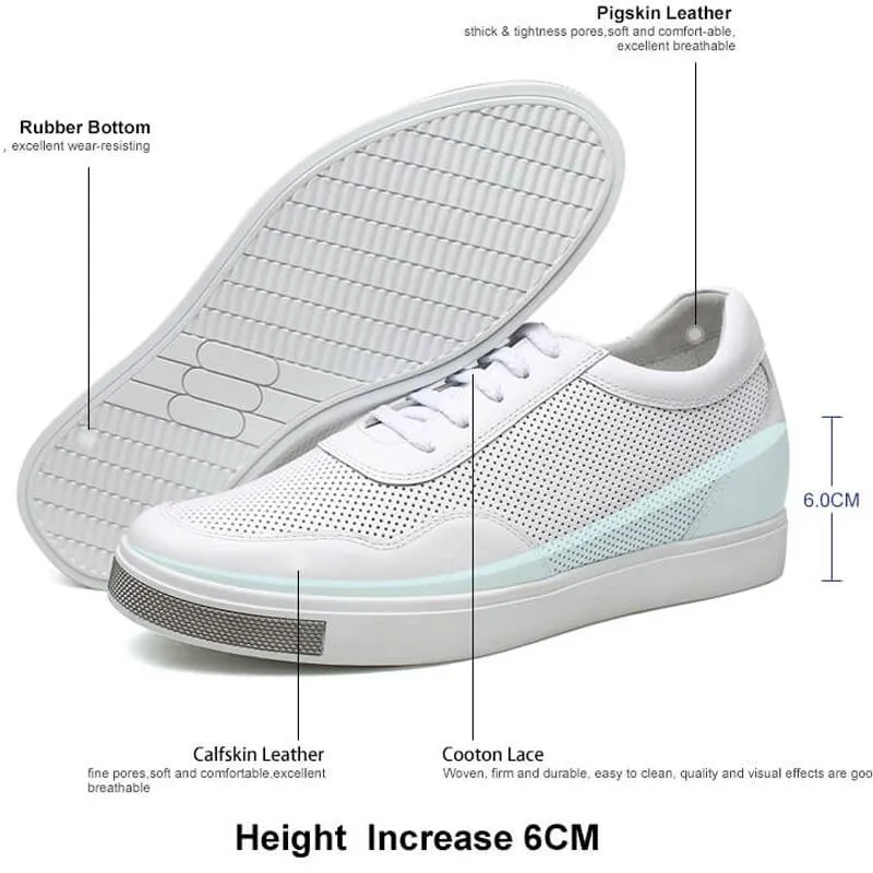 6 CM / 2.36 Inches CMR CHAMARIPA Breathable Height Increasing Shoes Casual Men Taller Shoes