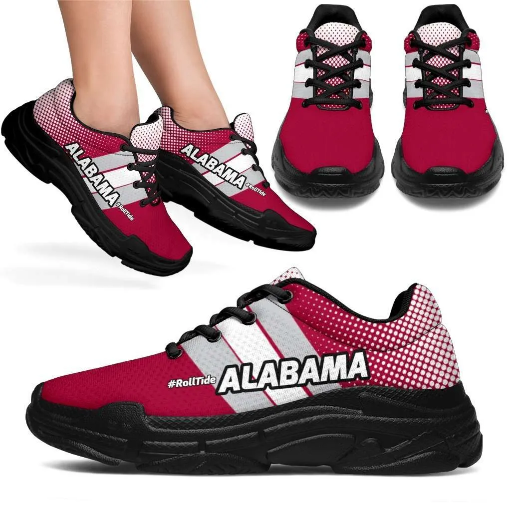 Alabama #RollTide Crimson Tide Fans Chunky Walking Sneakers