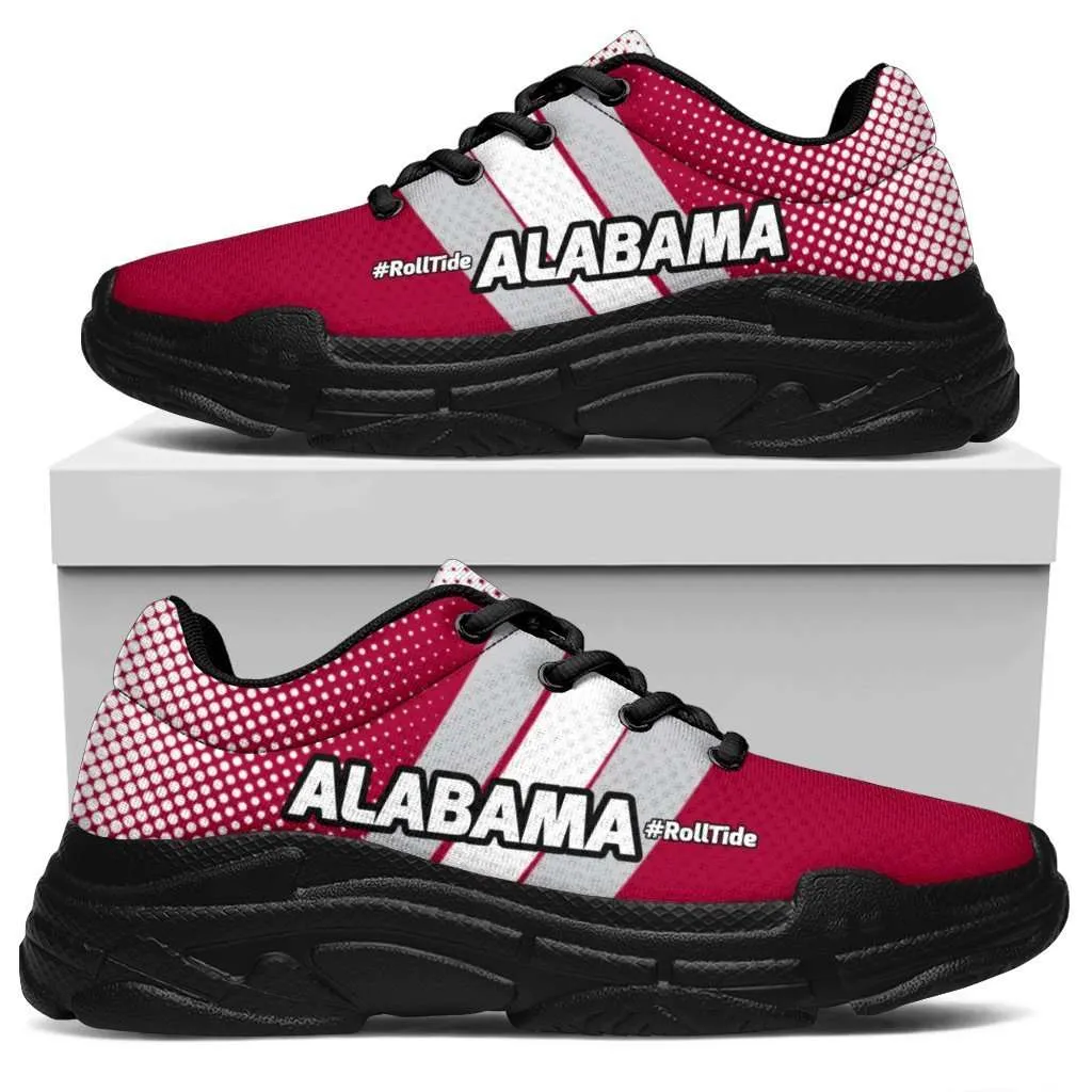 Alabama #RollTide Crimson Tide Fans Chunky Walking Sneakers
