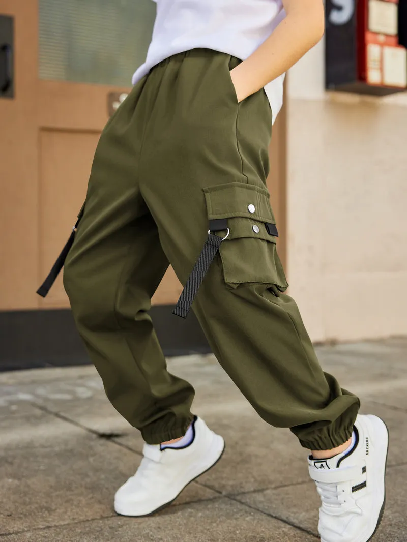 Arshiner Boys Cargo Pants Casual Lightweight Joggers Pant