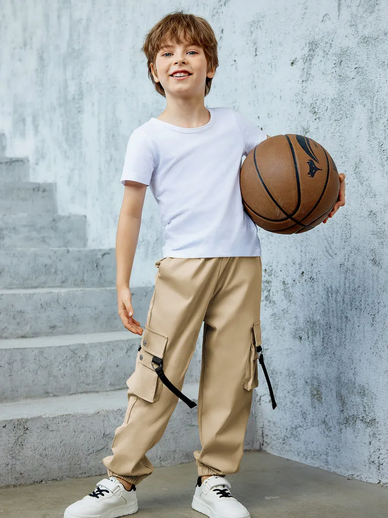 Arshiner Boys Cargo Pants Casual Lightweight Joggers Pant