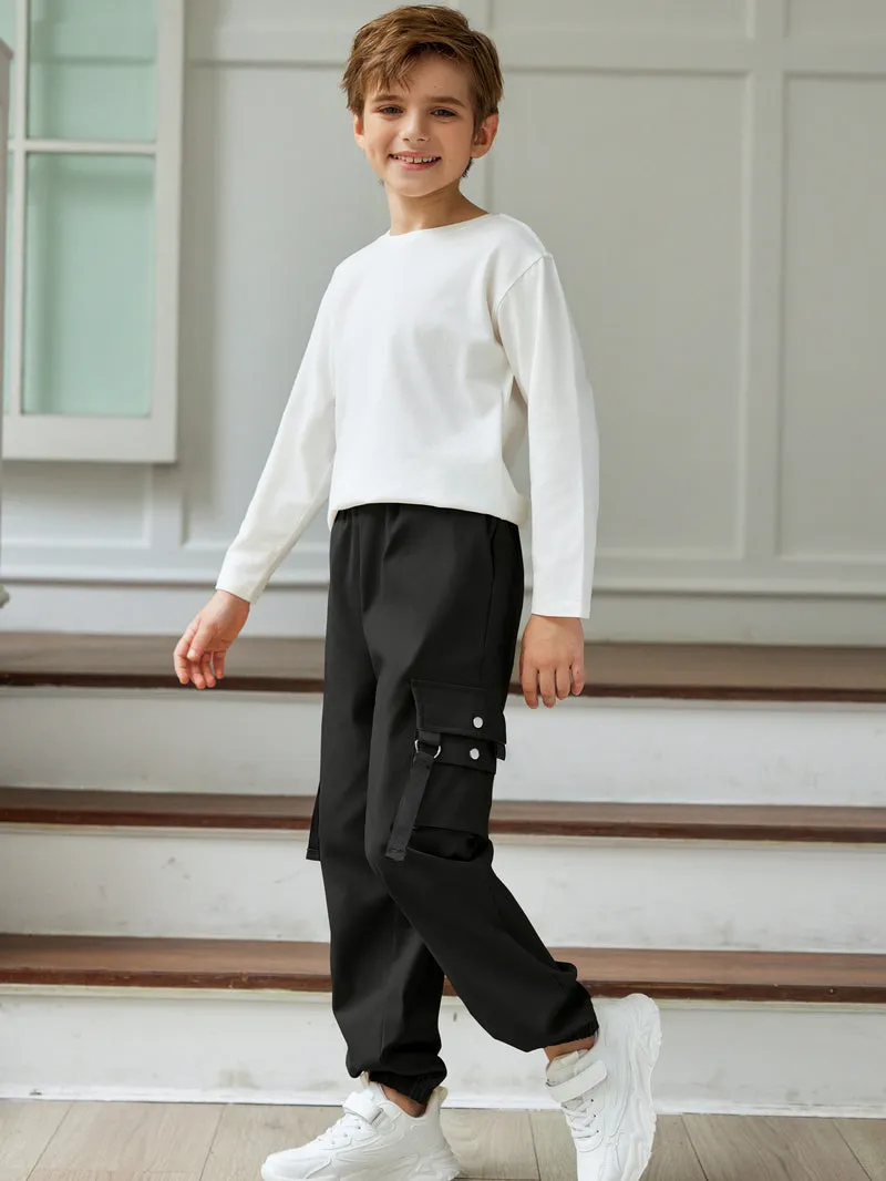 Arshiner Boys Cargo Pants Casual Lightweight Joggers Pant