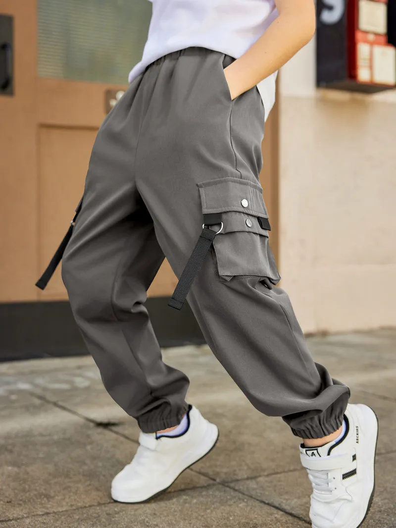 Arshiner Boys Cargo Pants Casual Lightweight Joggers Pant