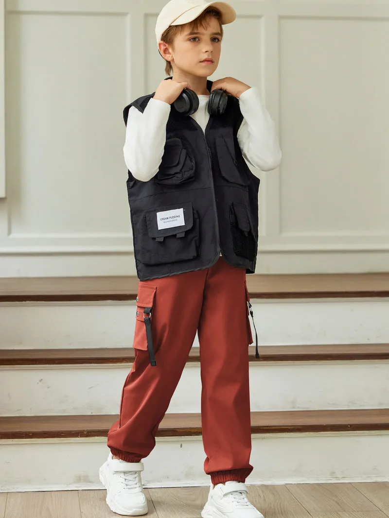 Arshiner Boys Cargo Pants Casual Lightweight Joggers Pant