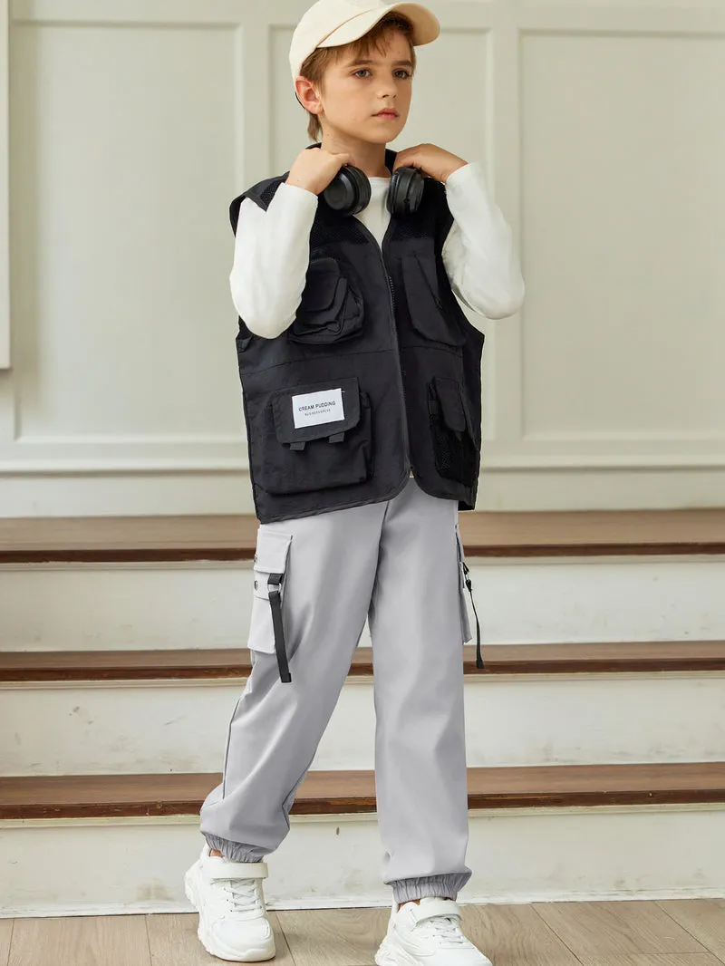 Arshiner Boys Cargo Pants Casual Lightweight Joggers Pant