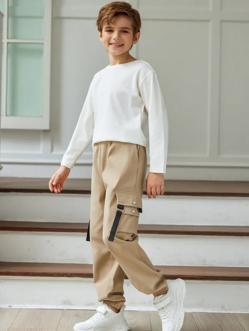 Arshiner Boys Cargo Pants Casual Lightweight Joggers Pant
