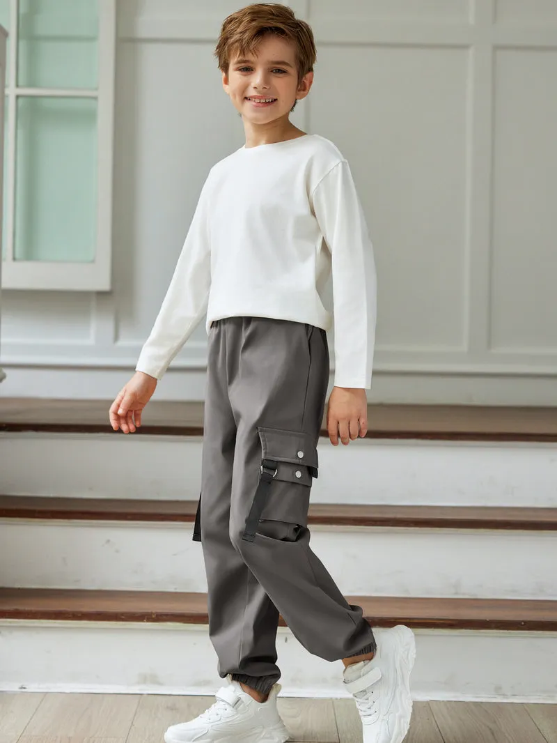 Arshiner Boys Cargo Pants Casual Lightweight Joggers Pant