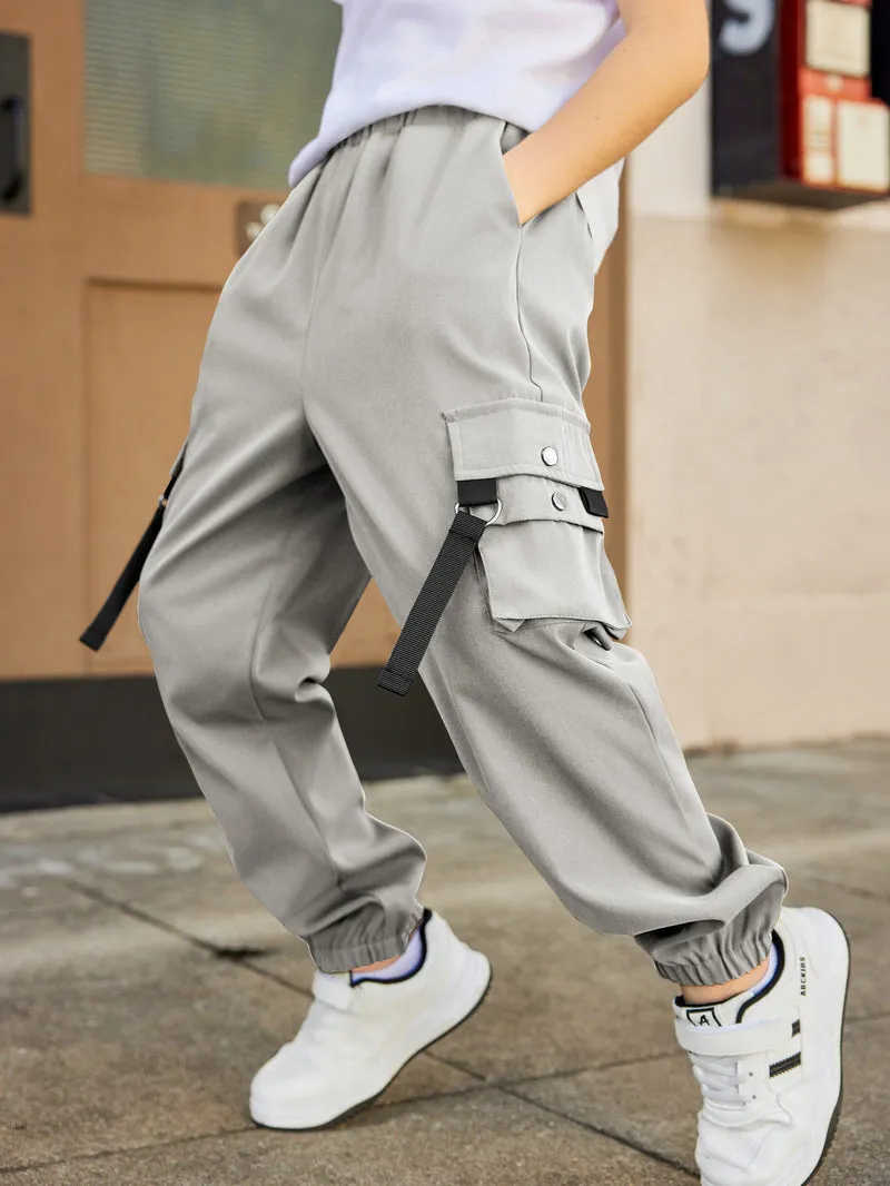 Arshiner Boys Cargo Pants Casual Lightweight Joggers Pant