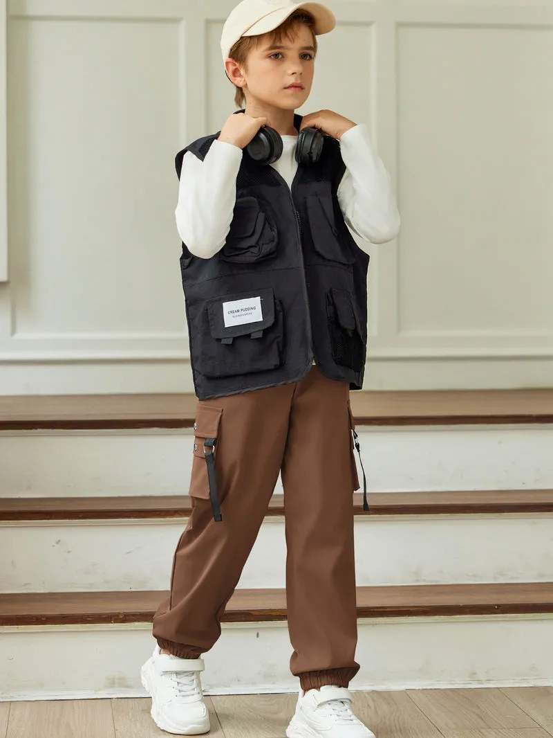 Arshiner Boys Cargo Pants Casual Lightweight Joggers Pant