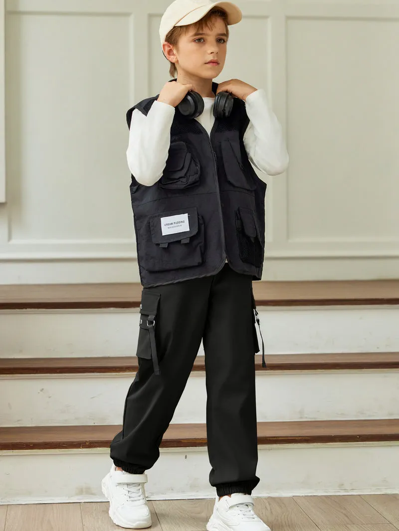 Arshiner Boys Cargo Pants Casual Lightweight Joggers Pant