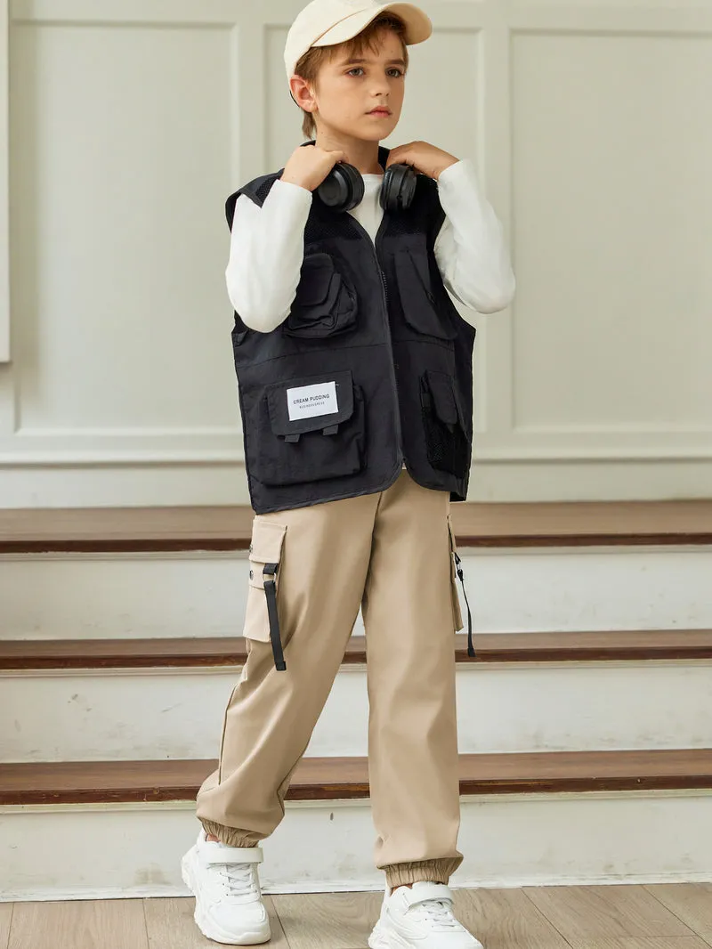 Arshiner Boys Cargo Pants Casual Lightweight Joggers Pant
