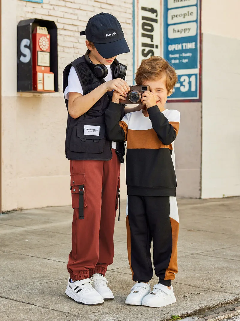 Arshiner Boys Cargo Pants Casual Lightweight Joggers Pant
