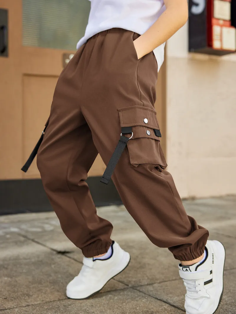 Arshiner Boys Cargo Pants Casual Lightweight Joggers Pant