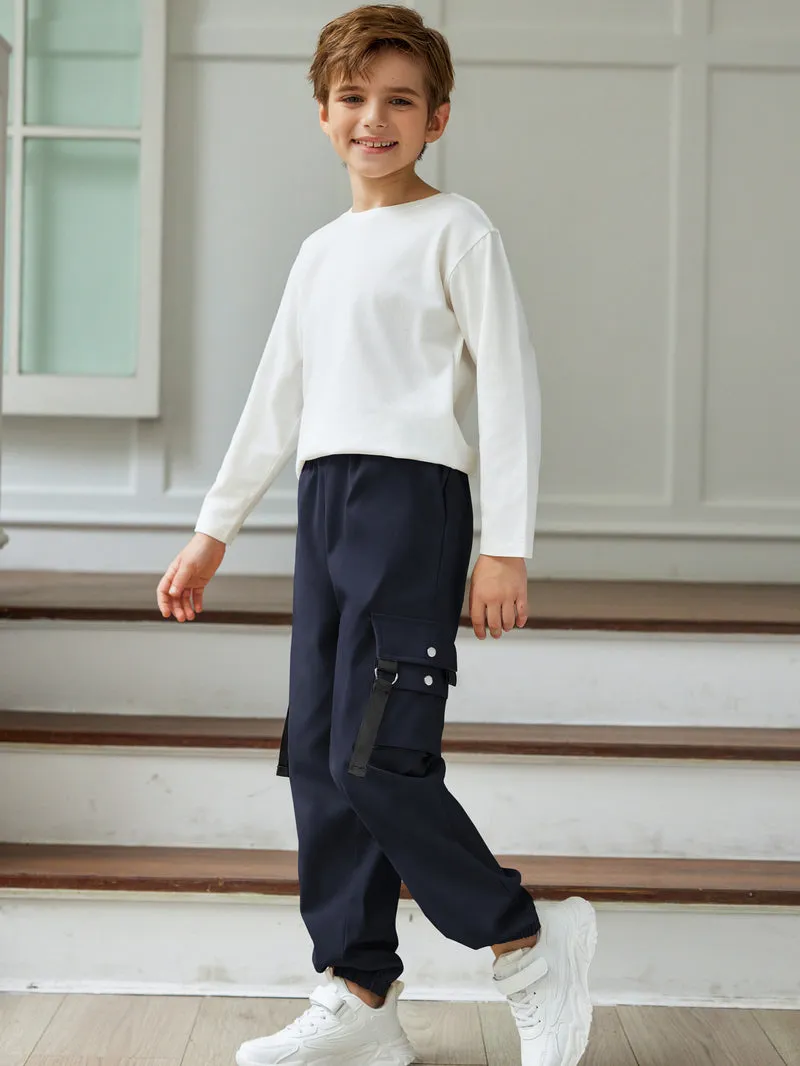 Arshiner Boys Cargo Pants Casual Lightweight Joggers Pant