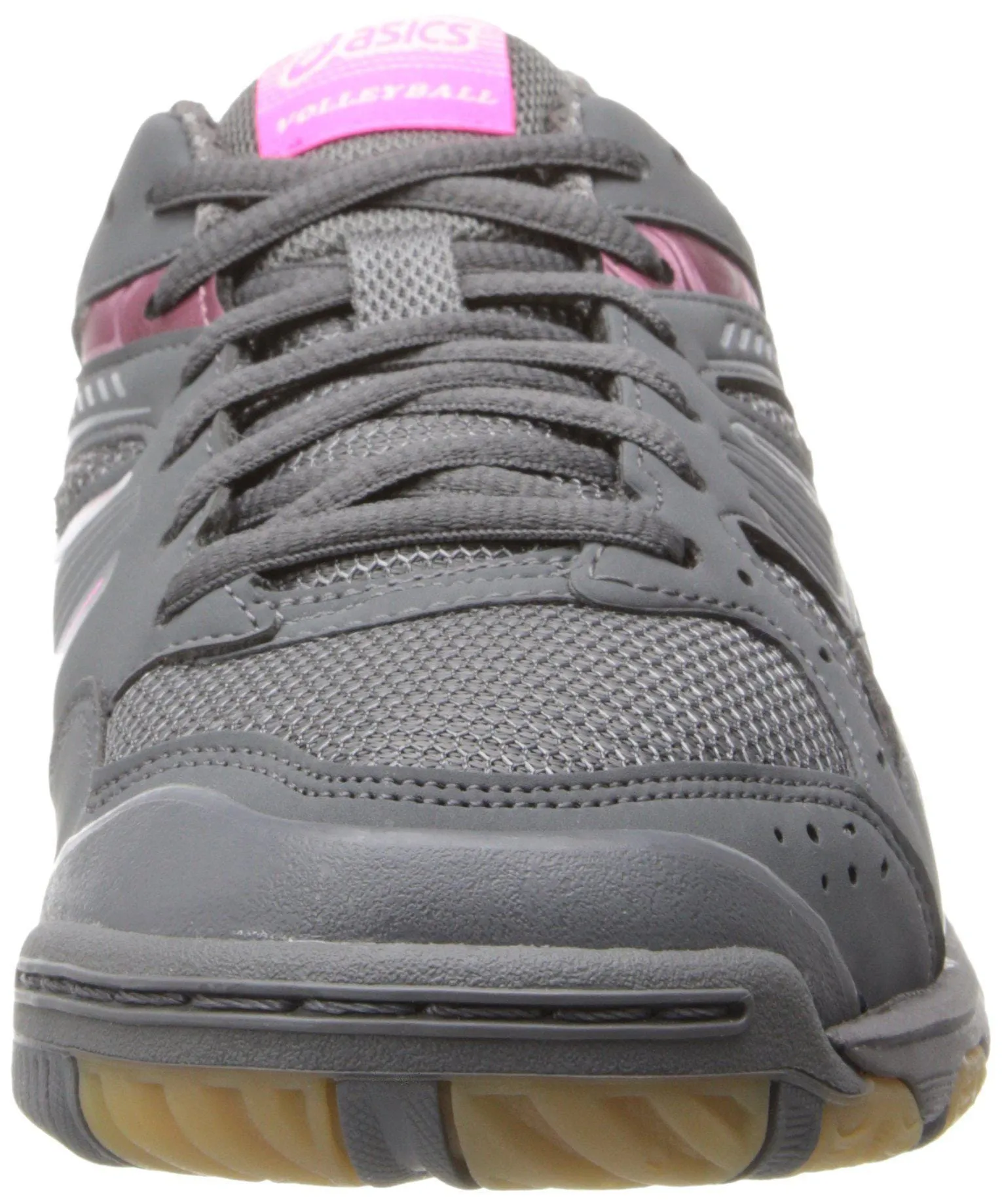 ASICS Women's Gel 1150V Volley Ball Shoe,Smoke/Knock Out Pink/Silver,9 M US