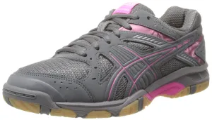 ASICS Women's Gel 1150V Volley Ball Shoe,Smoke/Knock Out Pink/Silver,9 M US