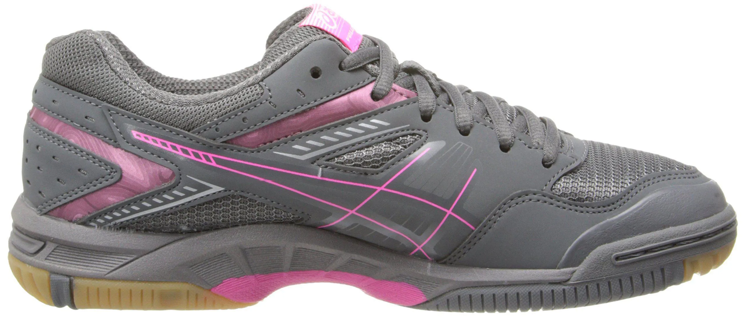 ASICS Women's Gel 1150V Volley Ball Shoe,Smoke/Knock Out Pink/Silver,9 M US