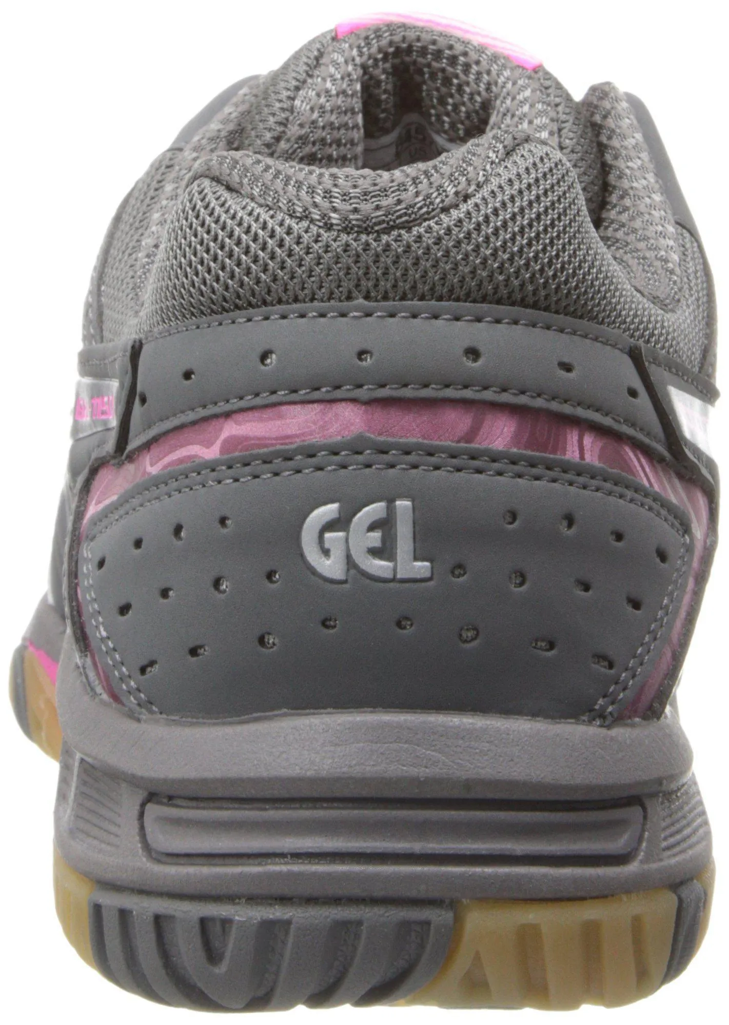 ASICS Women's Gel 1150V Volley Ball Shoe,Smoke/Knock Out Pink/Silver,9 M US