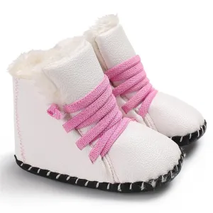 Baby Unisex PU Elastic Band Fur Boots Baby Shoes Wholesale