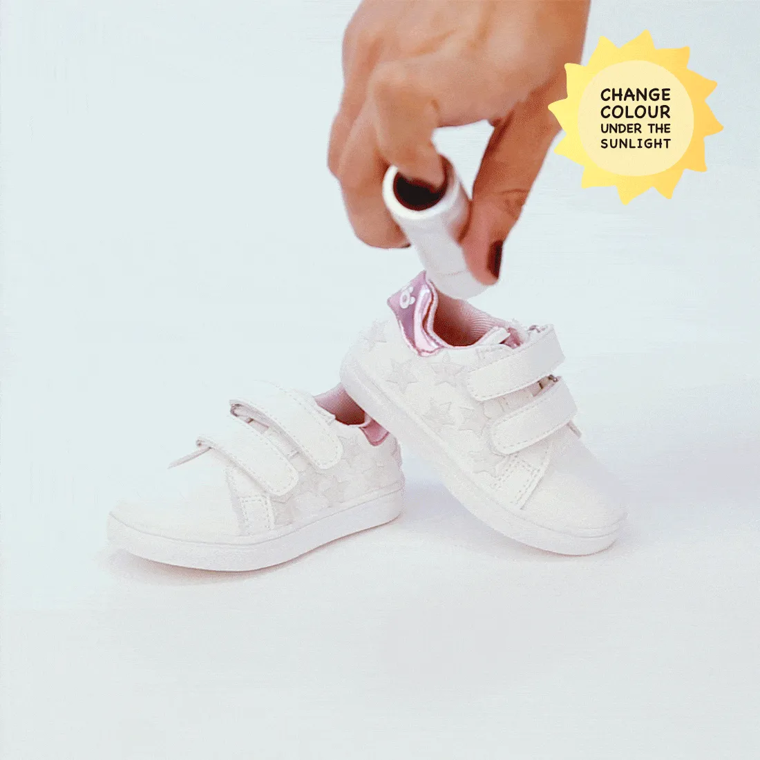 Baby's Colour-Changing Embroidered Stars Sneakers