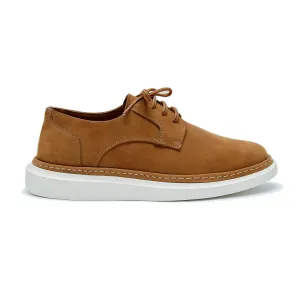 Beige Suede Chunky Sneakers