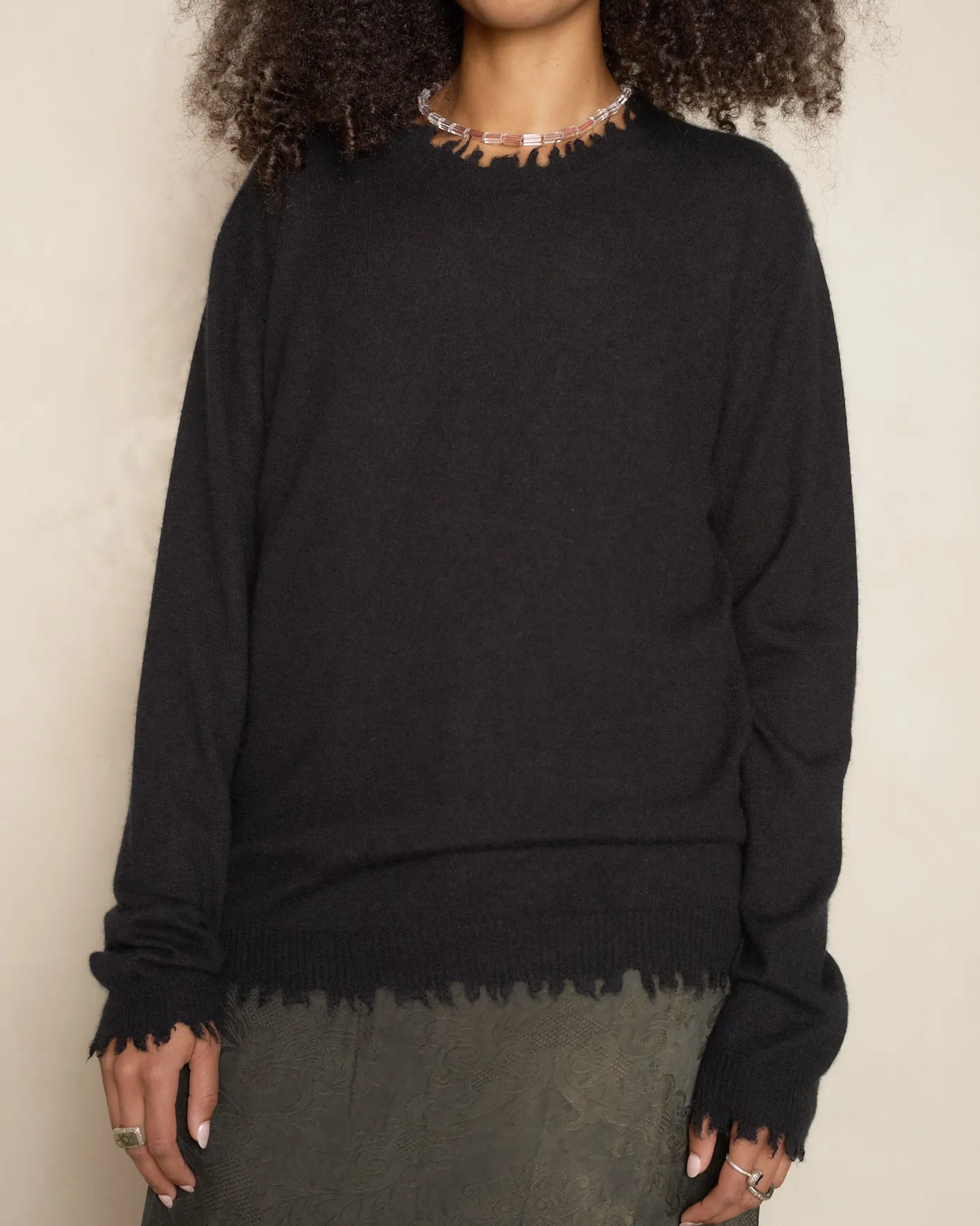Black Classic Trim Long Sleeve Top