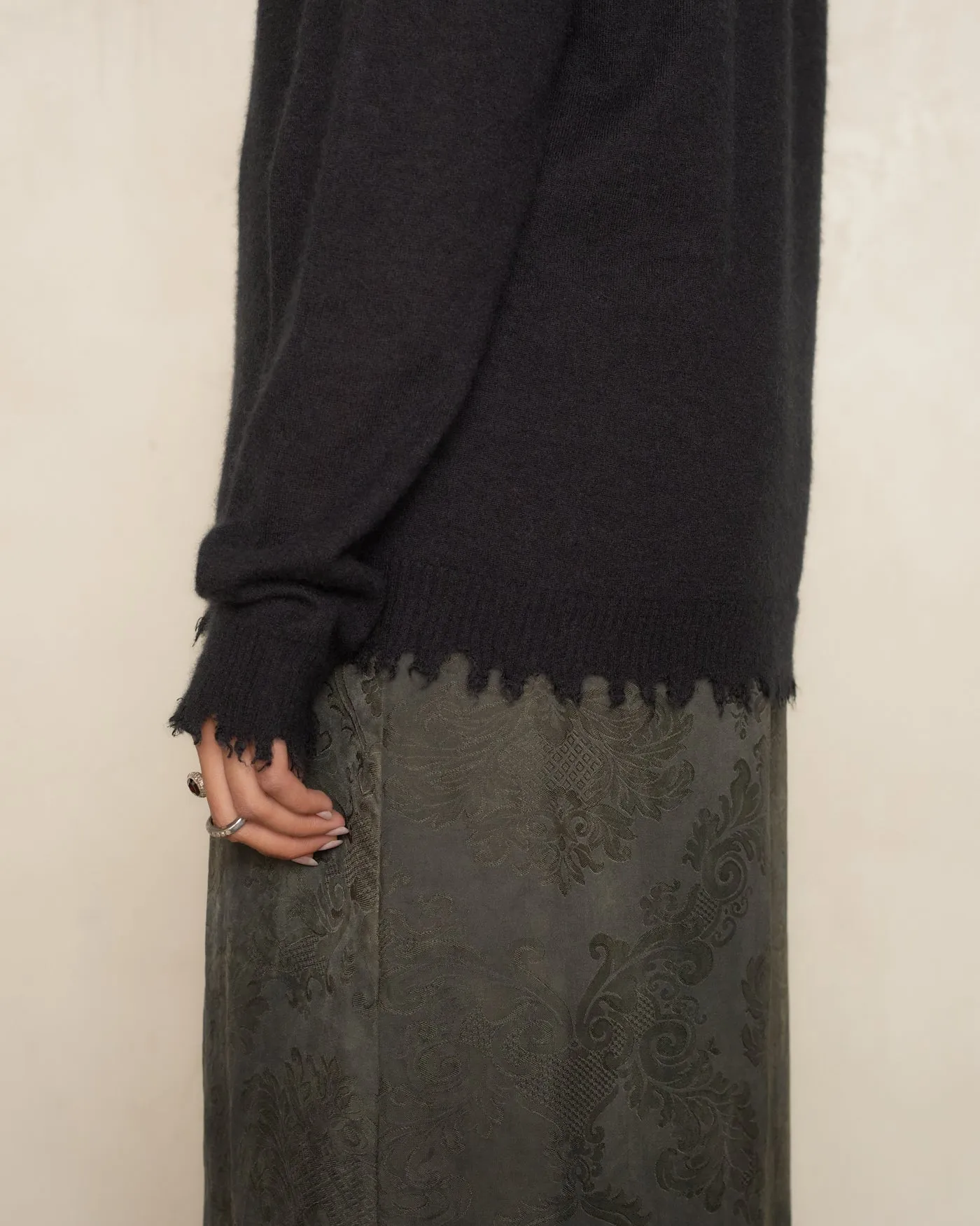 Black Classic Trim Long Sleeve Top