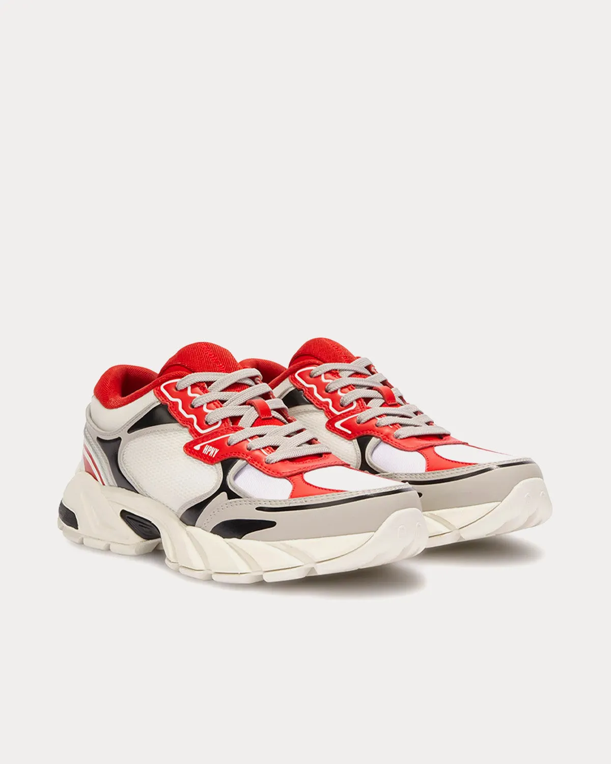 Block Stepper White / Red Low Top Sneakers