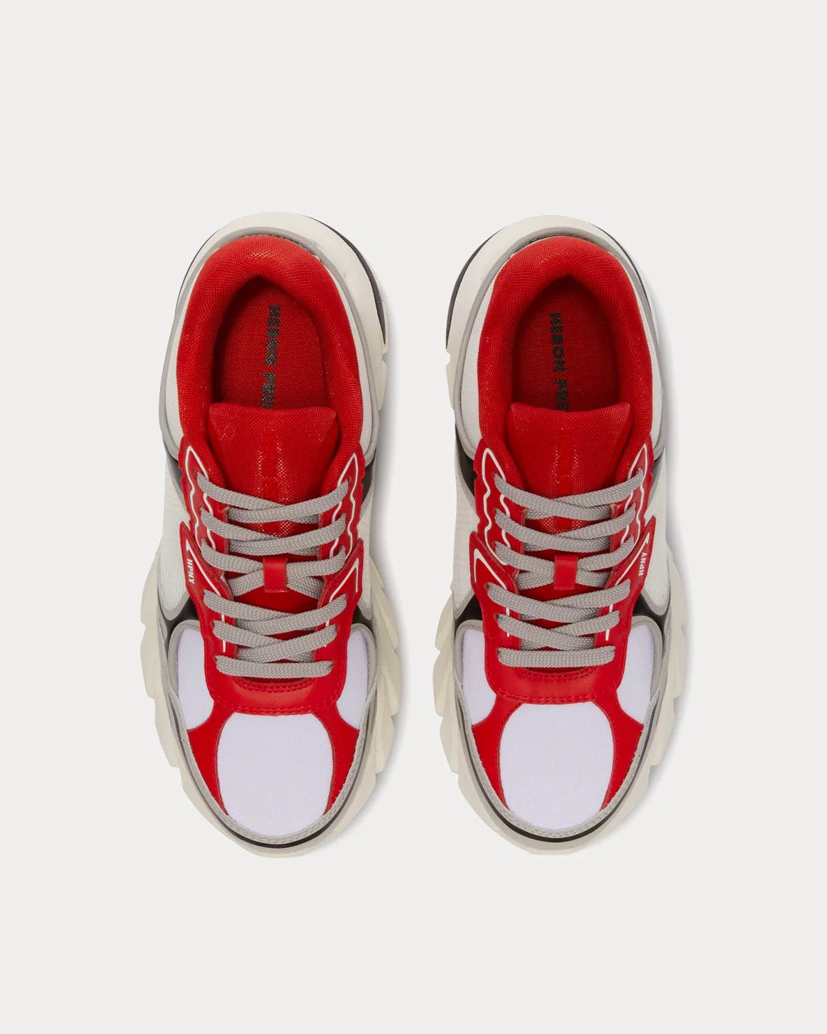 Block Stepper White / Red Low Top Sneakers