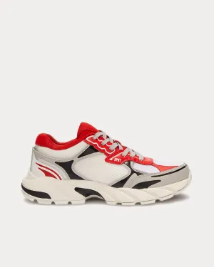 Block Stepper White / Red Low Top Sneakers