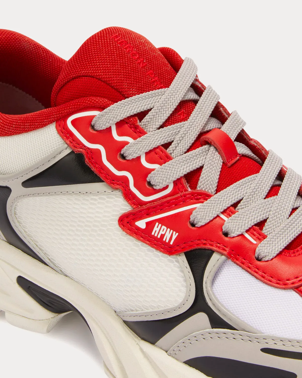 Block Stepper White / Red Low Top Sneakers