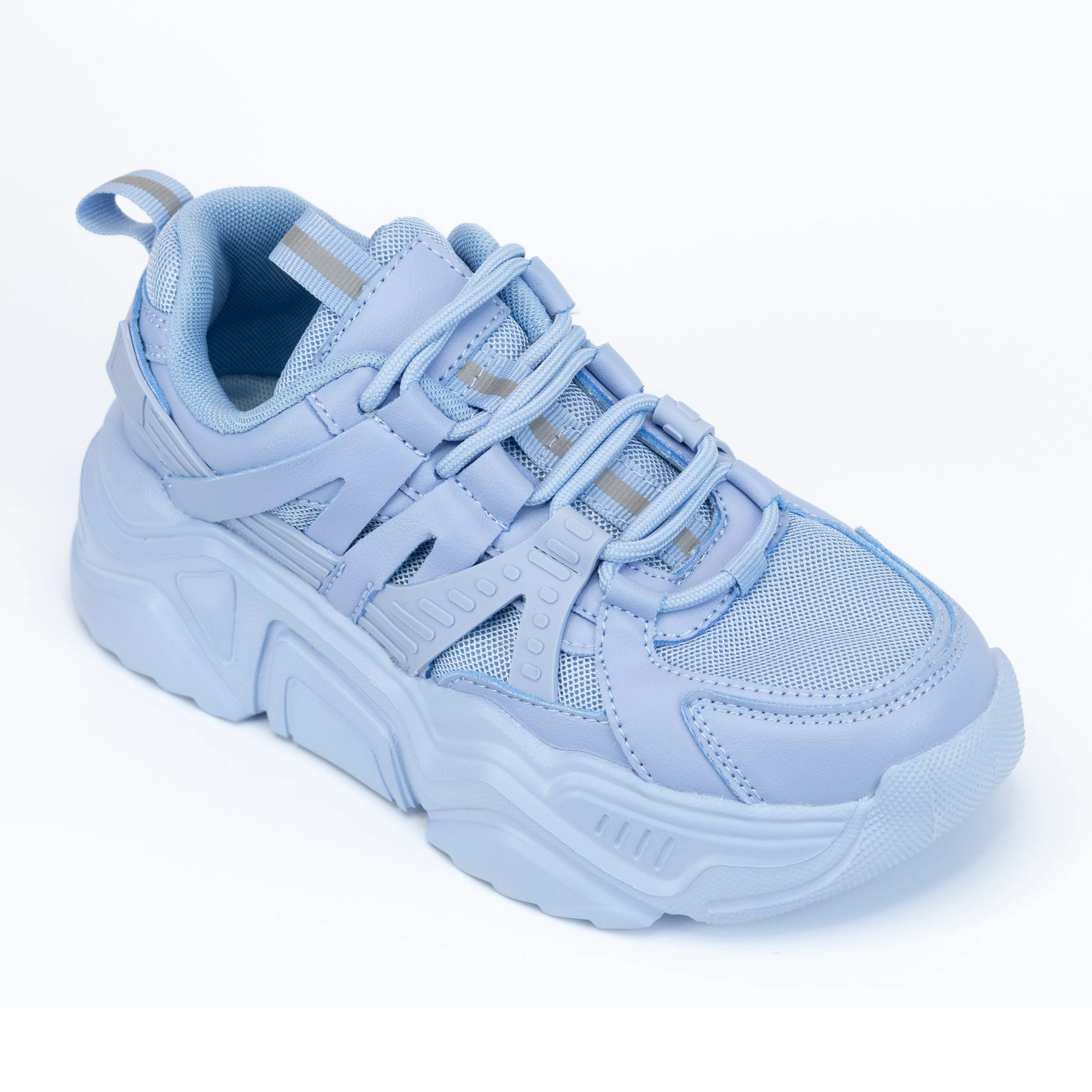 Briella - Wide Fit Chunky Lace Up Sneakers, Comfortable Platform Shoes for Women, Trendy Casual Footwear, Everyday Stylish Sneakers