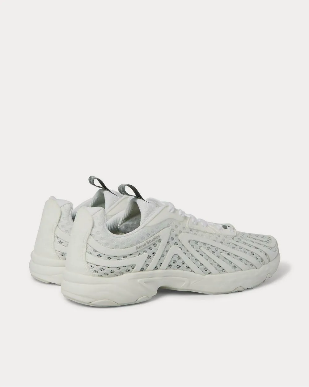 Buzz Faux Suede and Rubber-Trimmed Mesh  White low top sneakers