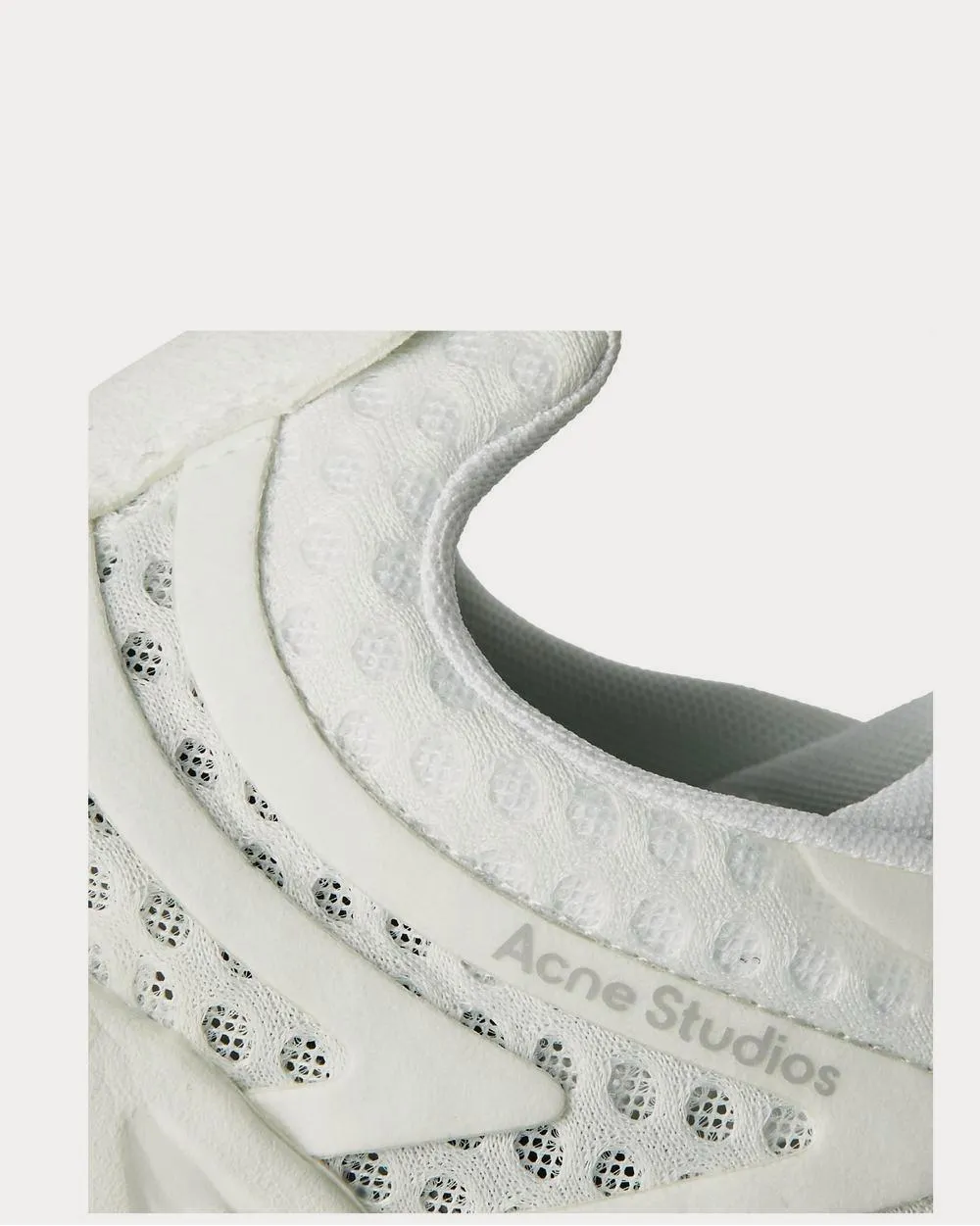 Buzz Faux Suede and Rubber-Trimmed Mesh  White low top sneakers