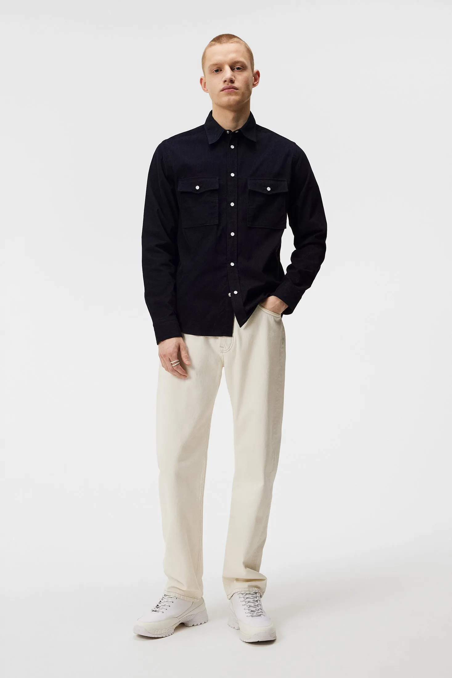Carlos Reg Cord Shirt / JL Navy