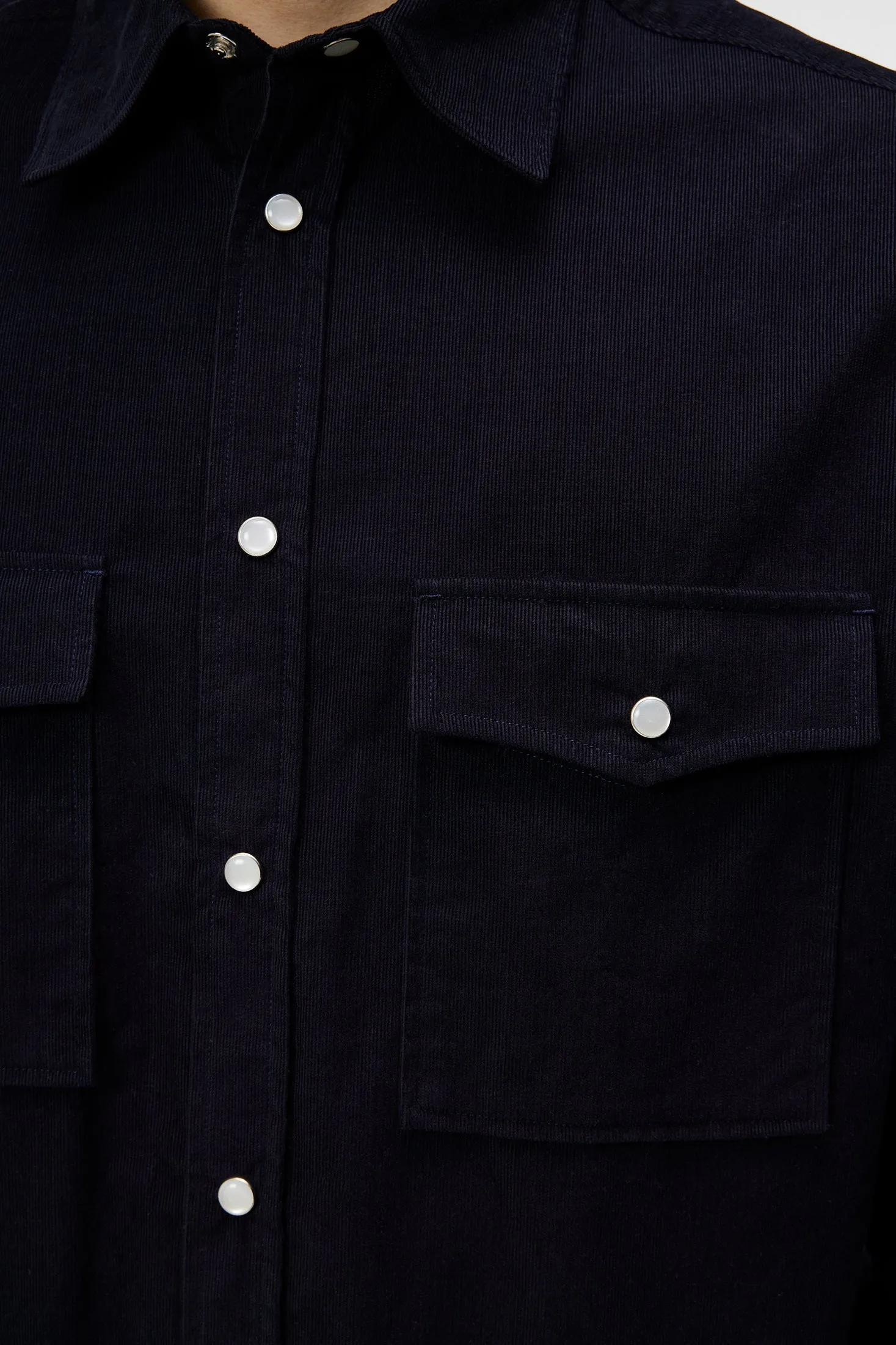 Carlos Reg Cord Shirt / JL Navy