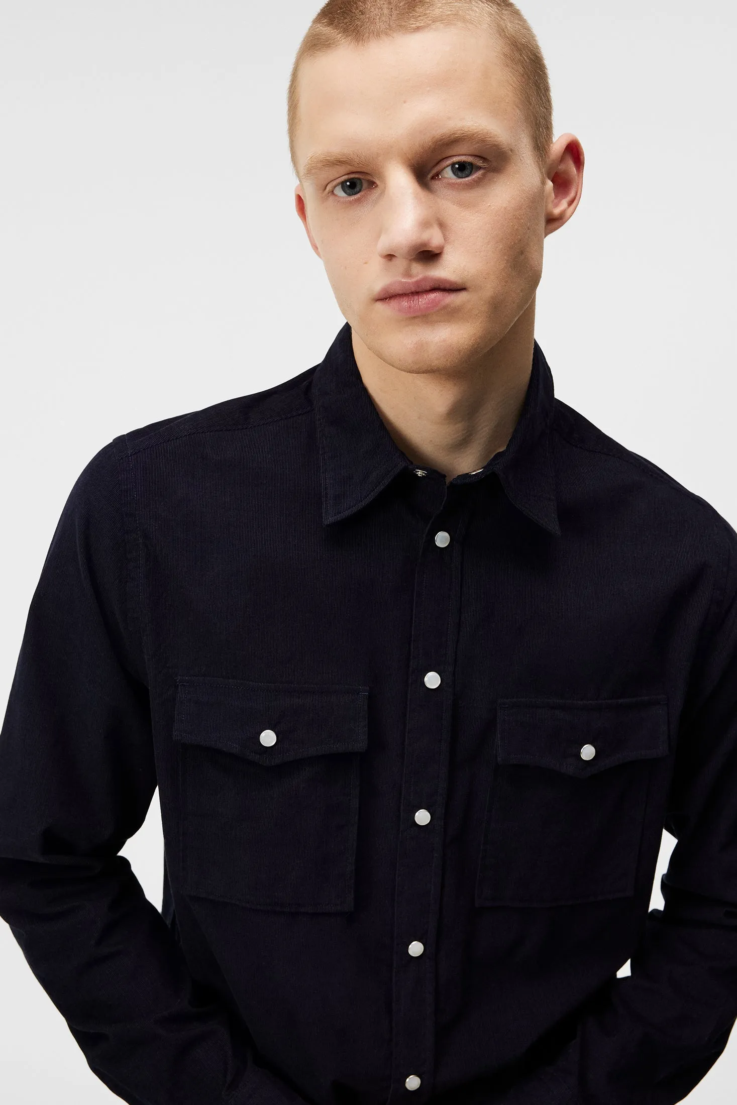 Carlos Reg Cord Shirt / JL Navy