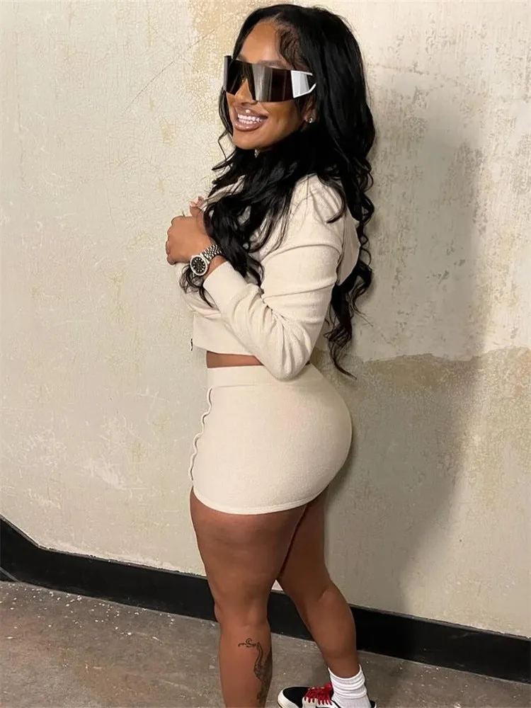 Chill Weekends Mini Skirt Two Piece Set