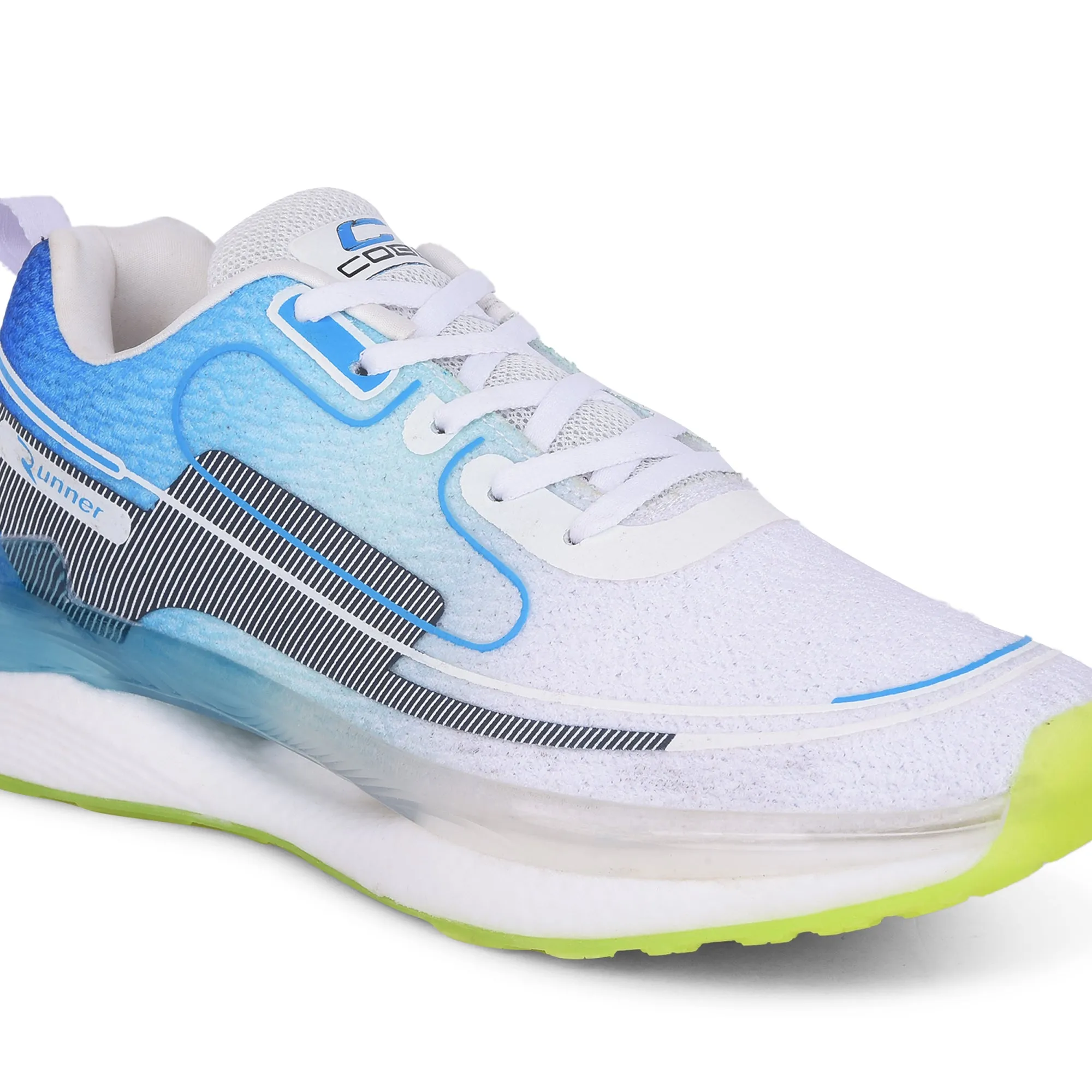 Cobb Parrot Green White Men's Running Shoes