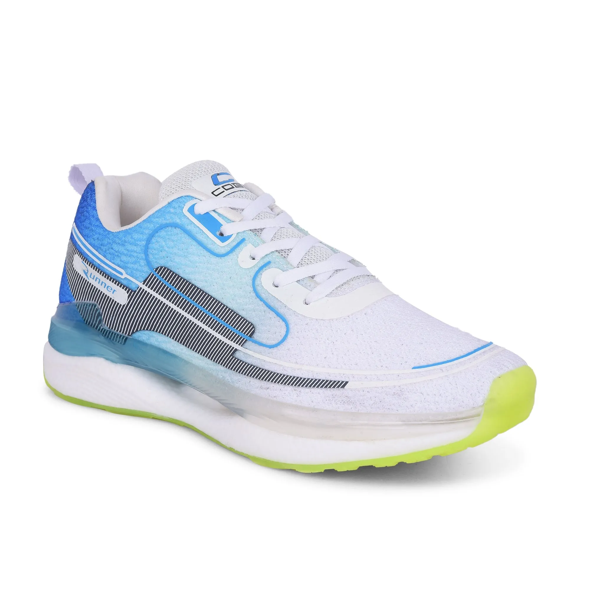 Cobb Parrot Green White Men's Running Shoes