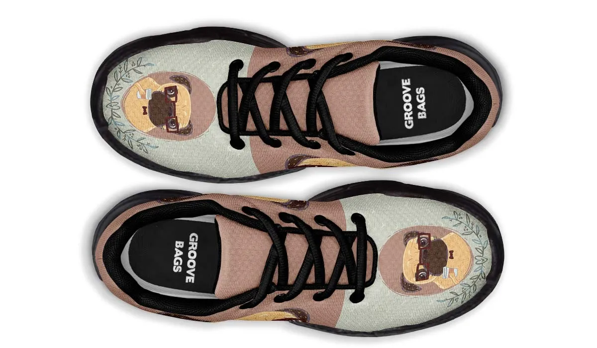 Coffee Pug Chunky Sneakers