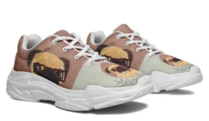 Coffee Pug Chunky Sneakers